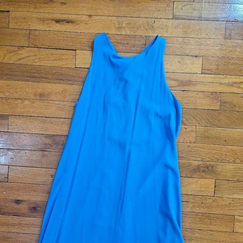 Alice + Olivia Silk Maxi Dress Keyhole Blue Size XS - Picture 4 of 6